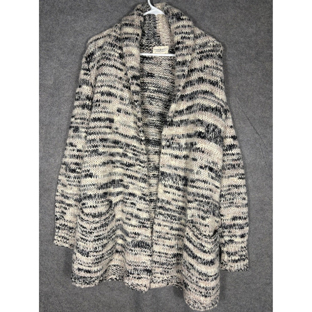 Denim & Supply Ralph Lauren Womens Marled Knit Shawl Cardigan Sweater Gray‎ Med
